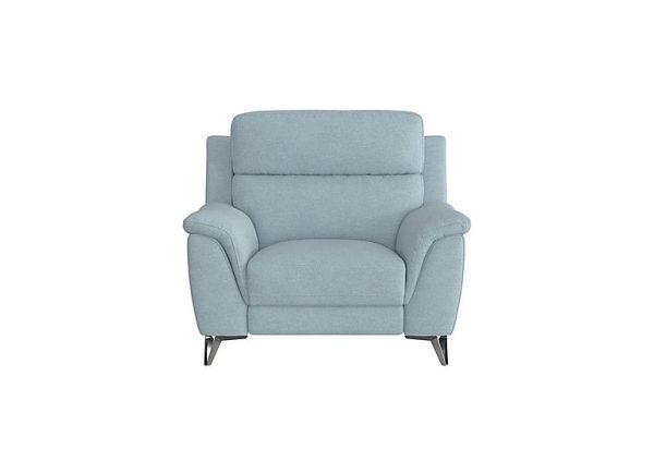 Contempo Fabric Armchair  Baby Blue | Bed Sava