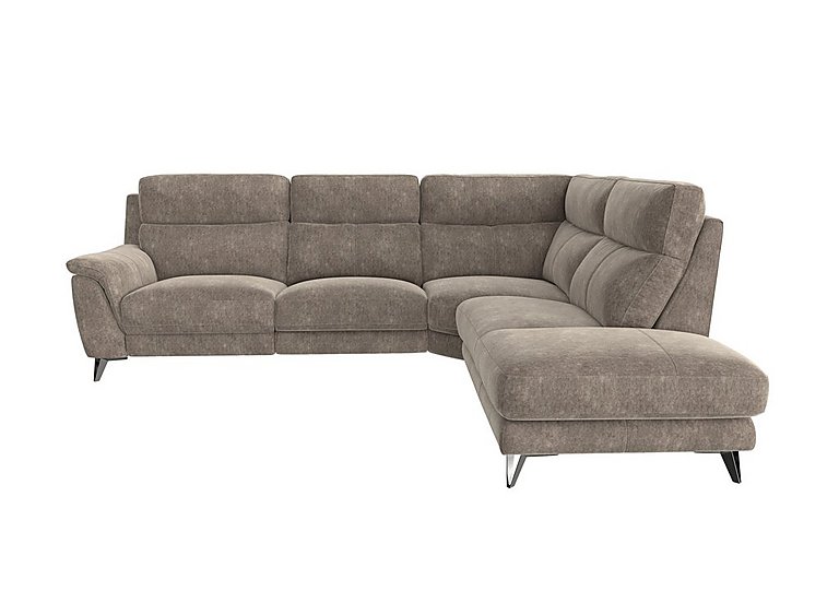 Contempo 3 Seater Right Hand Facing Chaise End Fabric Sofa - Mink