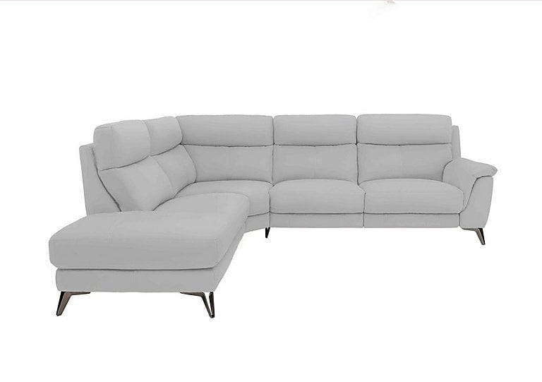 Contempo Left Hand Facing Chaise End NC Leather Sofa - Grey