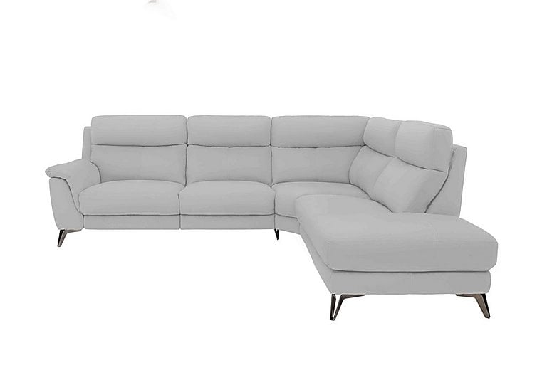 Contempo Right Hand Facing Chaise End NC Leather Sofa - Grey