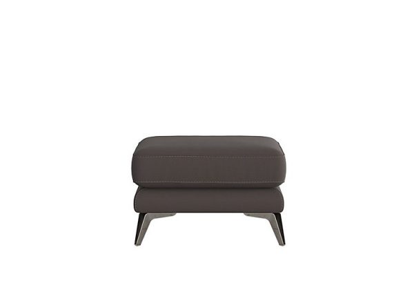 Contempo Fabric Footstool  Dark Grey | Bed Sava