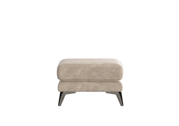 Contempo Fabric Footstool  Cream | Bed Sava