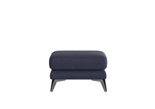 Contempo Fabric Footstool  R23 Blue | Bed Sava