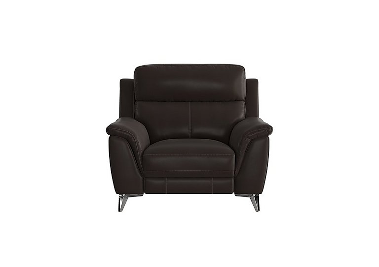 Contempo BV Leather Power Recliner Armchair - Dark Chocolate