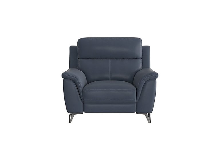 Contempo BV Leather Armchair - BV Ocean Blue