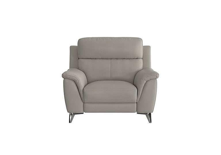 Contempo BV Leather Armchair - Silver Grey