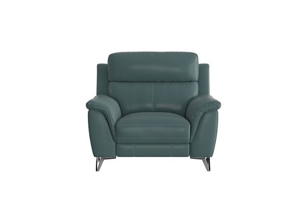 Contempo NC Leather Armchair  NC Lake Green | Bed Sava