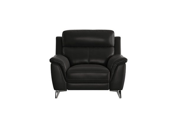 Contempo NC Leather Armchair  Black | Bed Sava