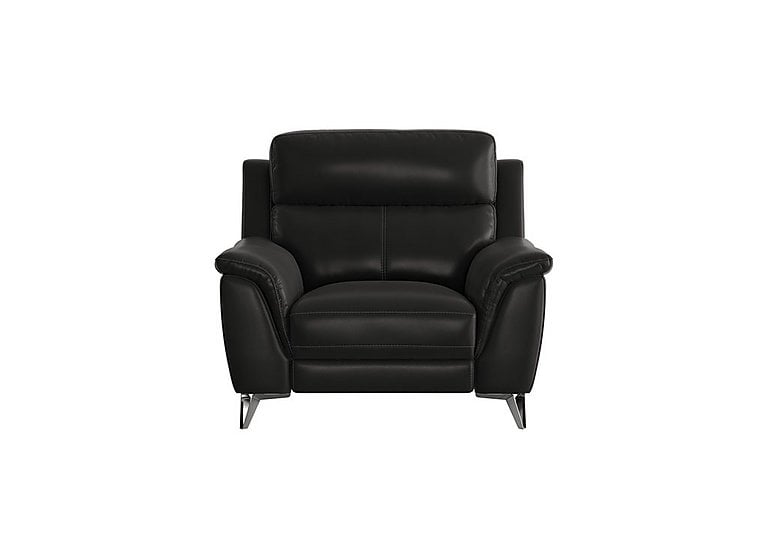 Contempo NC Leather Armchair - Black
