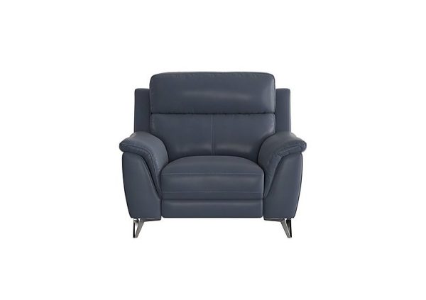 Contempo NC Leather Armchair  NC Ocean Blue | Bed Sava