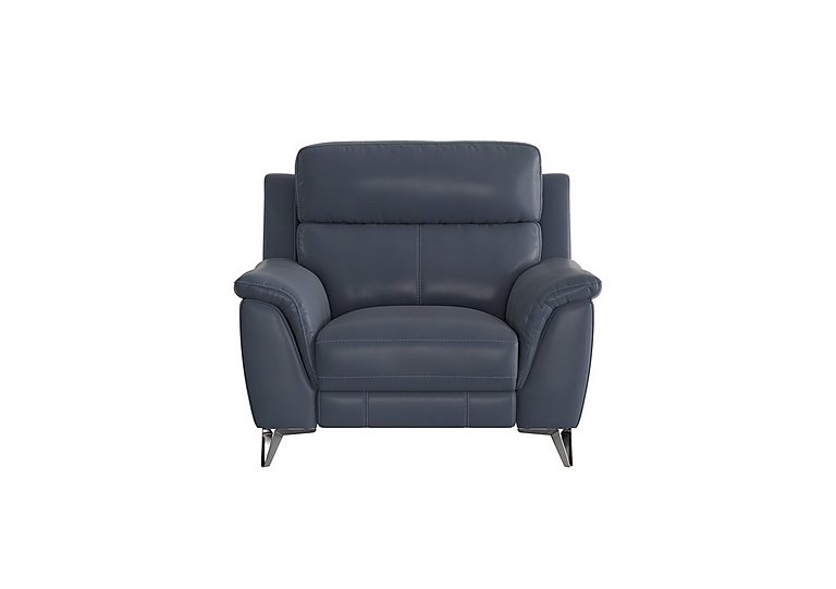 Contempo NC Leather Power Recliner Armchair - NC Ocean Blue