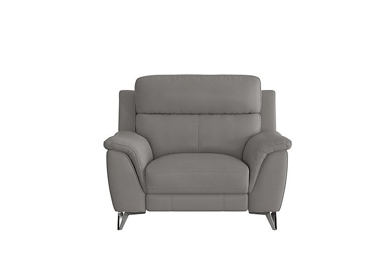 Contempo NC Leather Armchair - Sleet