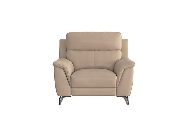 Contempo NC Leather Armchair  NC Pebble | Bed Sava