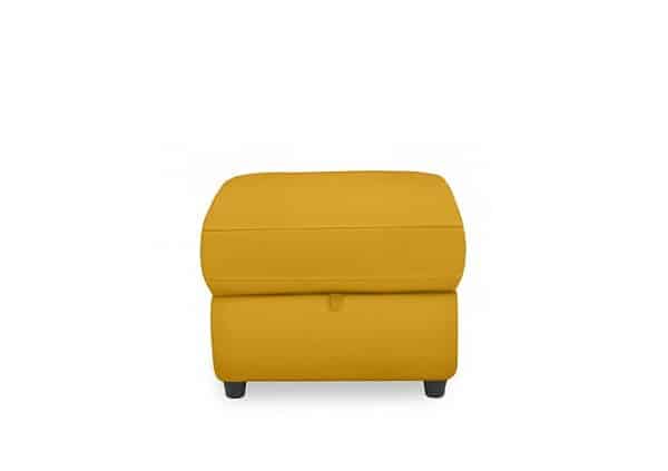 Dublin Leather Storage Footstool  Giallo | Bed Sava
