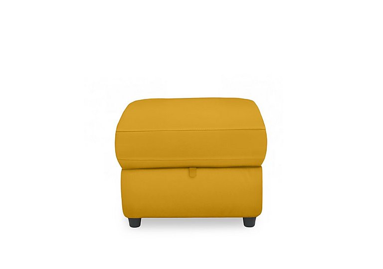 Dublin Leather Storage Footstool  Giallo | Bed Sava