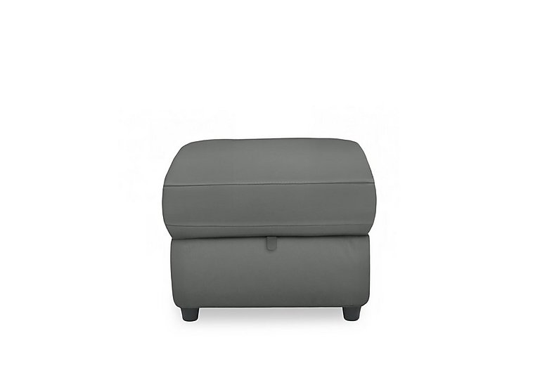 Dublin Leather Storage Footstool  Natural Ash | Bed Sava