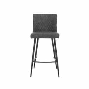 Earth Upholstered Bar Stool  Graphite | Bed Sava