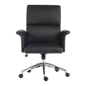 East River Elegance Medium back Office Chair  Black | Bed Sava