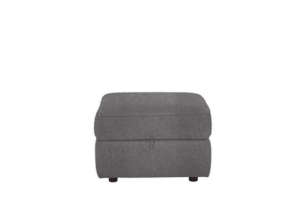 Comfort Story  Fabric Storage Footstool  Iron Grey | Bed Sava