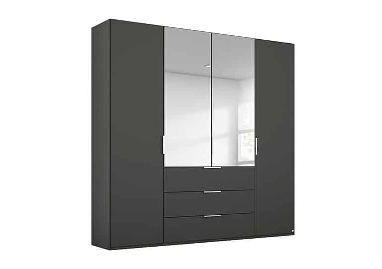 Rauch - Formes Decor 4 Door Combi Hinged Wardrobe with 2 Mirrors and Drawers