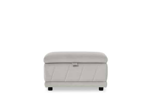Genius Fabric Storage Footstool  Lead Grey | Bed Sava