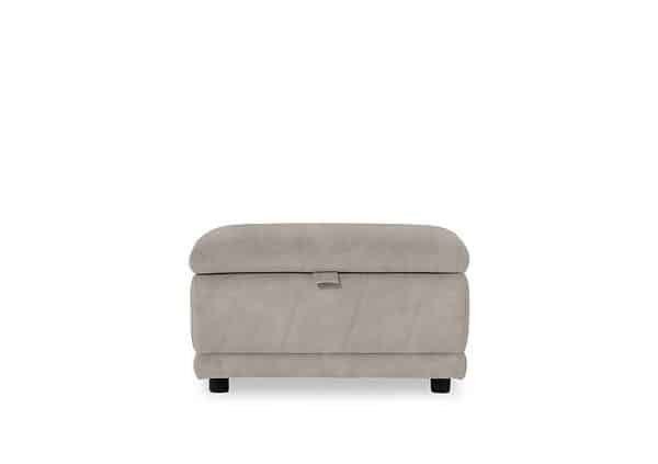 Genius Fabric Storage Footstool  Dexter Ivory | Bed Sava