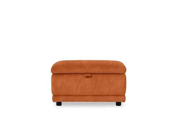Genius Fabric Storage Footstool  Dexter Pumpkin | Bed Sava