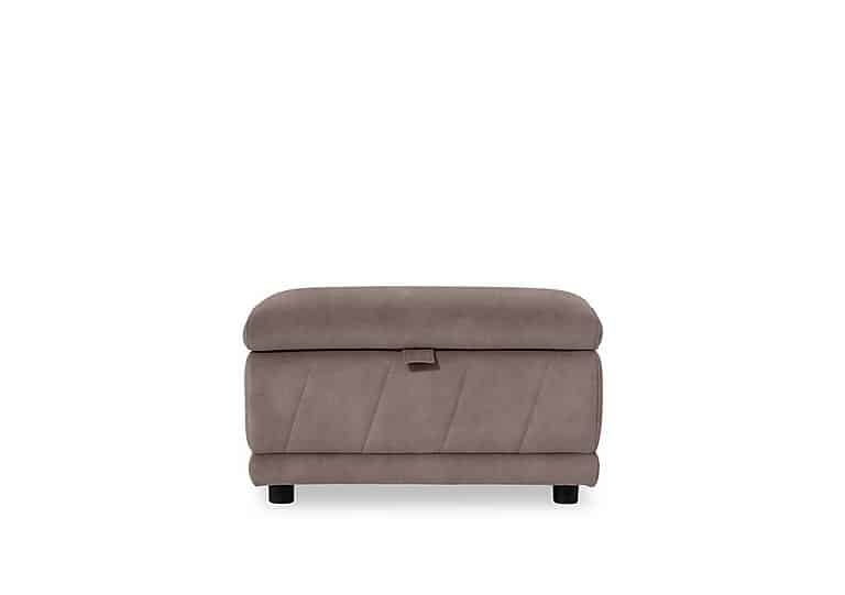 Genius Fabric Storage Footstool - Marble Charcoal Grey