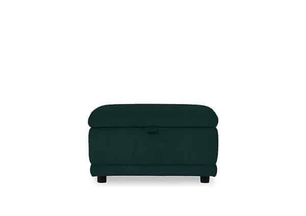 Genius Fabric Storage Footstool  Bottle Green | Bed Sava