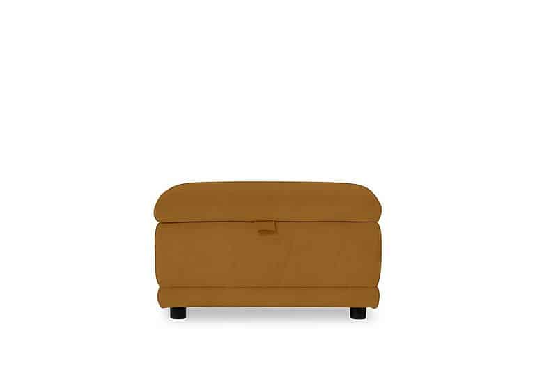 Genius Fabric Storage Footstool - Opulence Saffron