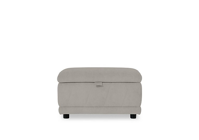 Genius Fabric Storage Footstool - Opulence Silver