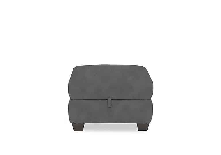 Hetty Fabric Storage Footstool - Graphite