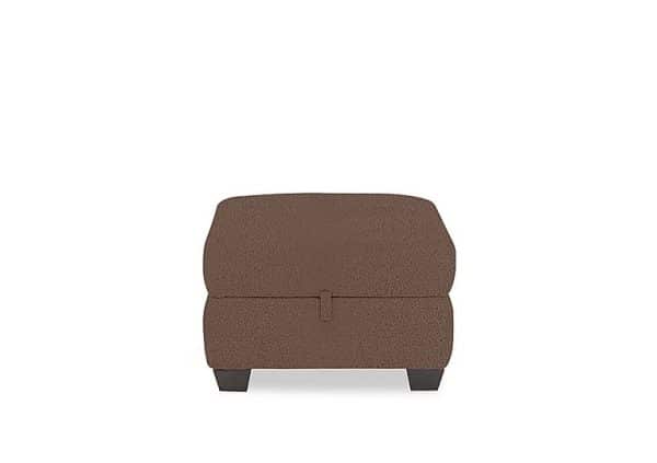 Hetty Fabric Storage Footstool  Hazelnut | Bed Sava