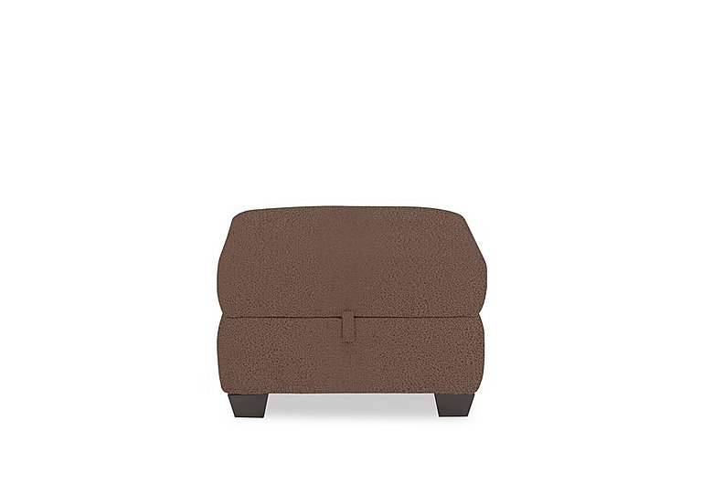 Hetty Fabric Storage Footstool - Hazelnut