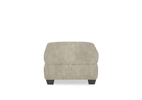 Hetty Fabric Storage Footstool  Cream | Bed Sava