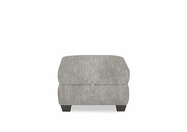 Hetty Fabric Storage Footstool  Grey | Bed Sava
