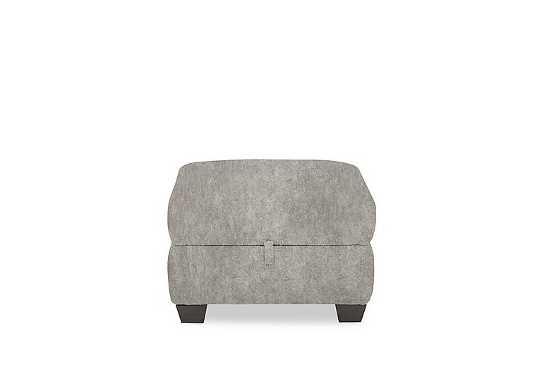 Hetty Fabric Storage Footstool - Grey