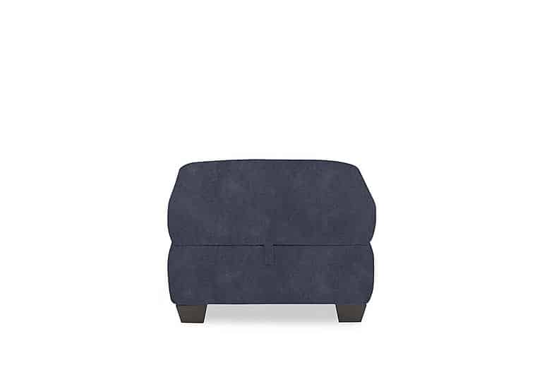Hetty Fabric Storage Footstool - R23 Blue