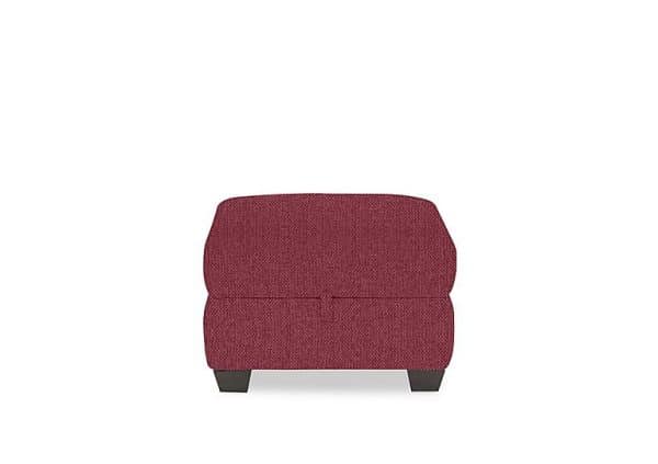 Hetty Fabric Storage Footstool  Red | Bed Sava