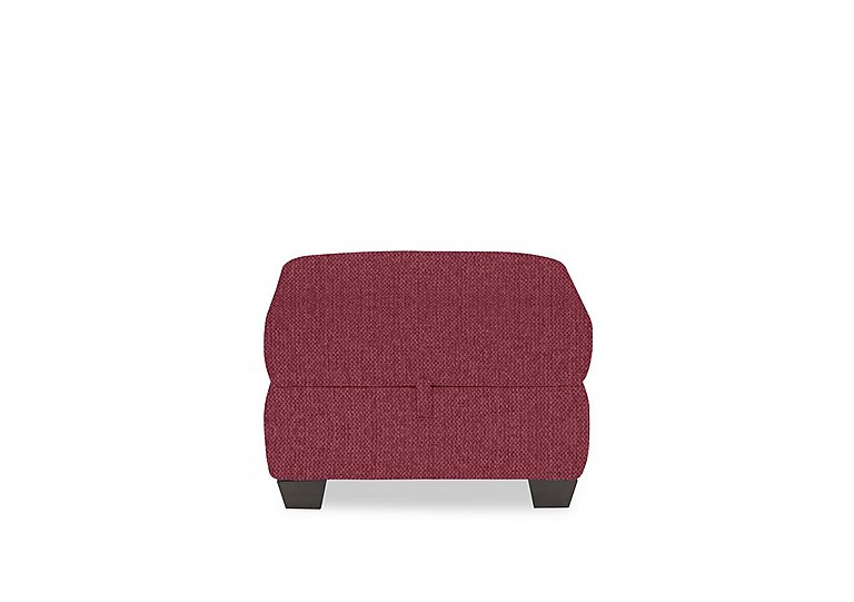 Hetty Fabric Storage Footstool - Red