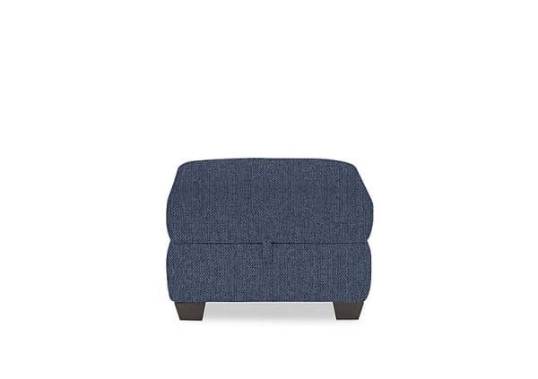 Hetty Fabric Storage Footstool  R38 Blue | Bed Sava