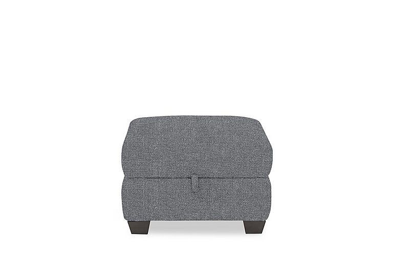 Hetty Fabric Storage Footstool - Gun Metal