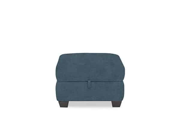 Hetty Fabric Storage Footstool  Sapphire | Bed Sava
