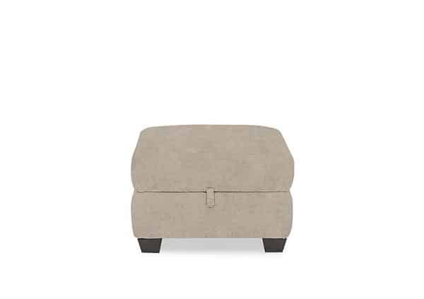 Hetty Fabric Storage Footstool  R120 Light Khaki | Bed Sava