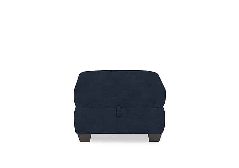 Hetty Fabric Storage Footstool - R304 Navy Blue