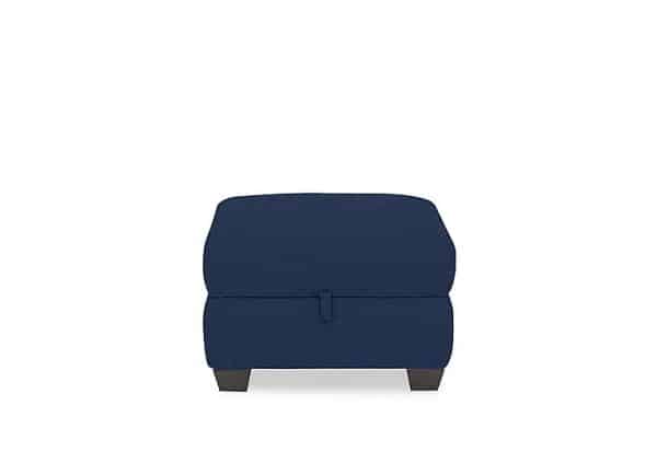 Hetty Fabric Storage Footstool  Navy | Bed Sava