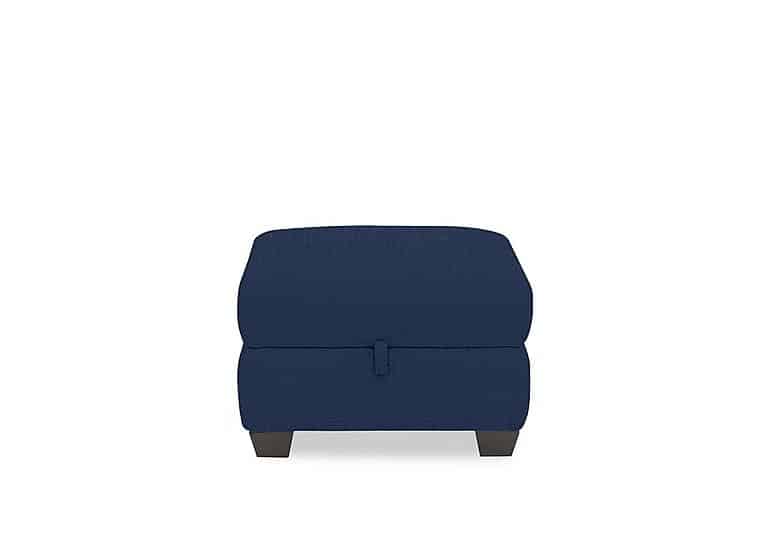 Hetty Fabric Storage Footstool - Navy