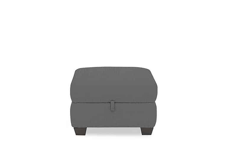 Hetty Fabric Storage Footstool - R20 Pewter