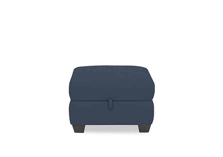 Hetty Fabric Storage Footstool - Lake Green