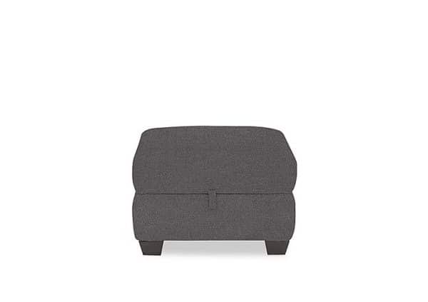 Hetty Fabric Storage Footstool  Iron Grey | Bed Sava